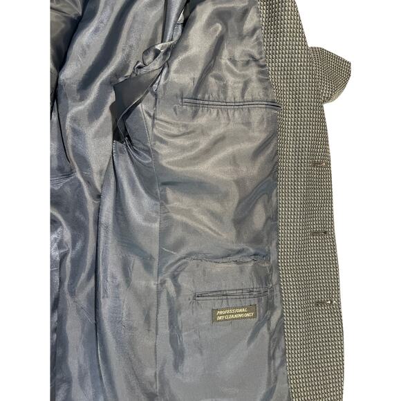 Vintage Bert Pulitzer HOUNDSTOOTH Tweed Wool Blend Sport Coat Jacket Men's 42 - Picture 7 of 16